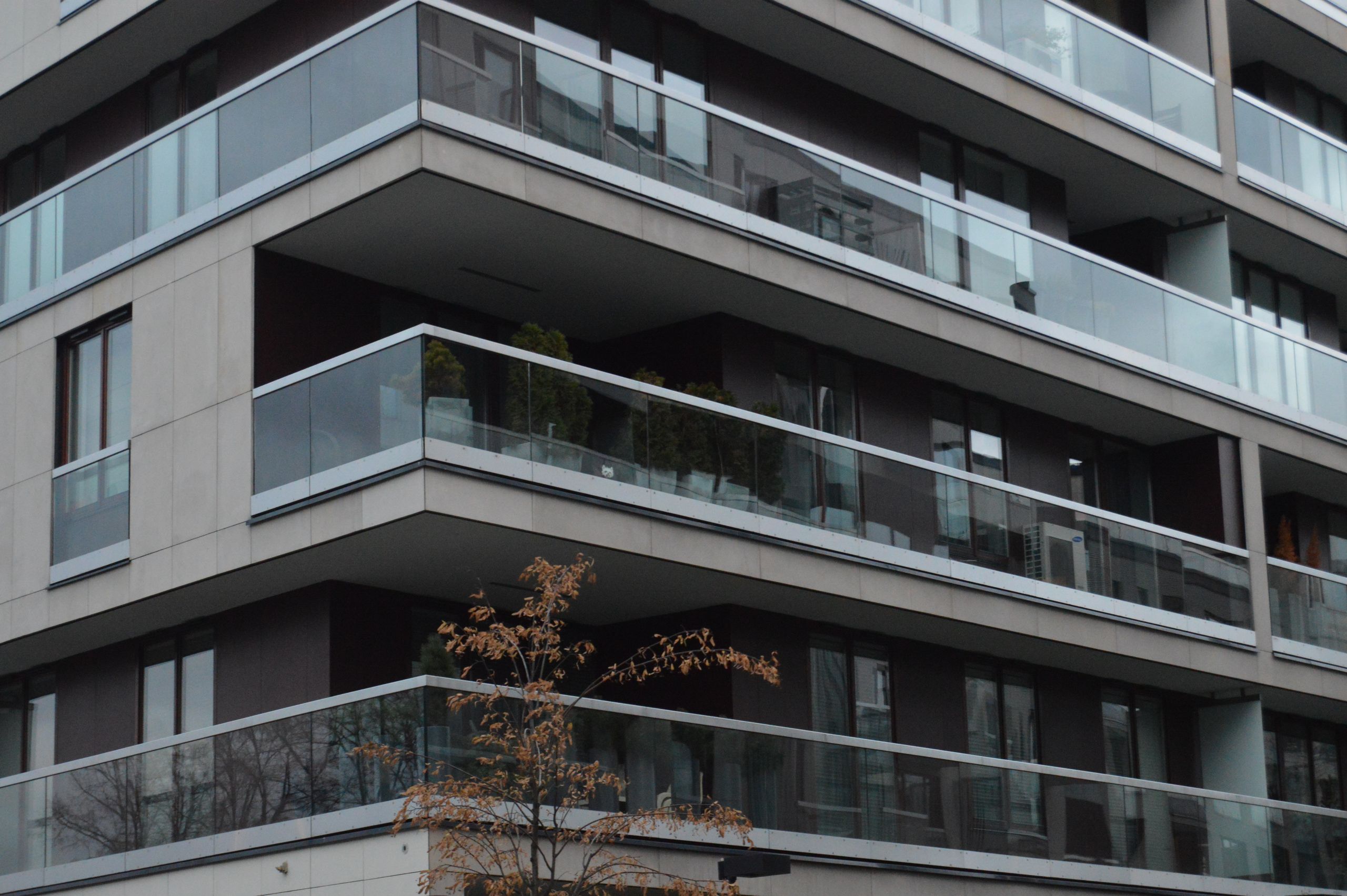 Residential apartment building facade in the Baltics